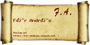 Für András névjegykártya